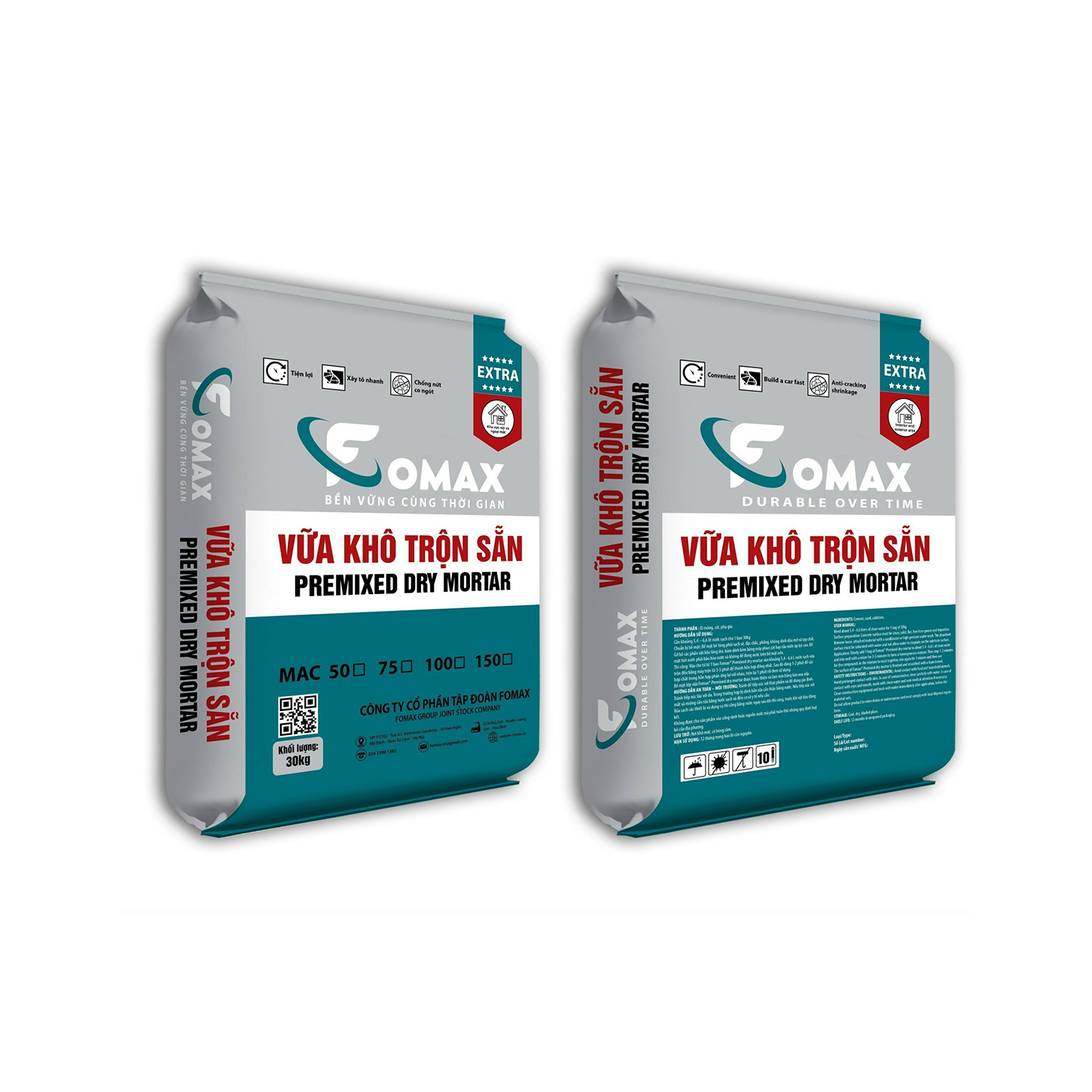 Vữa khô trộn sẵn đa năng chất lượng cao Mác 75
